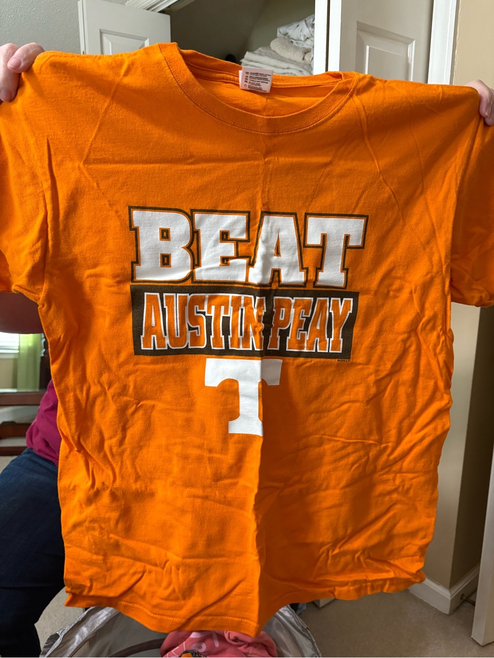 Vintage 'Beat Austin Peay' Tennessee Vols T-Shirt - White & Orange